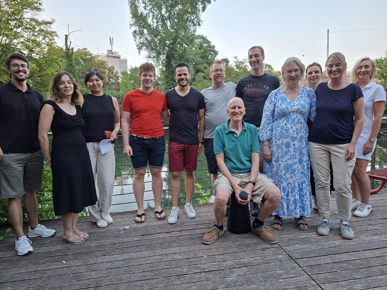 Outdoor meeting in summer